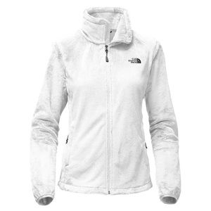 White North Face Zip up fleece size medium